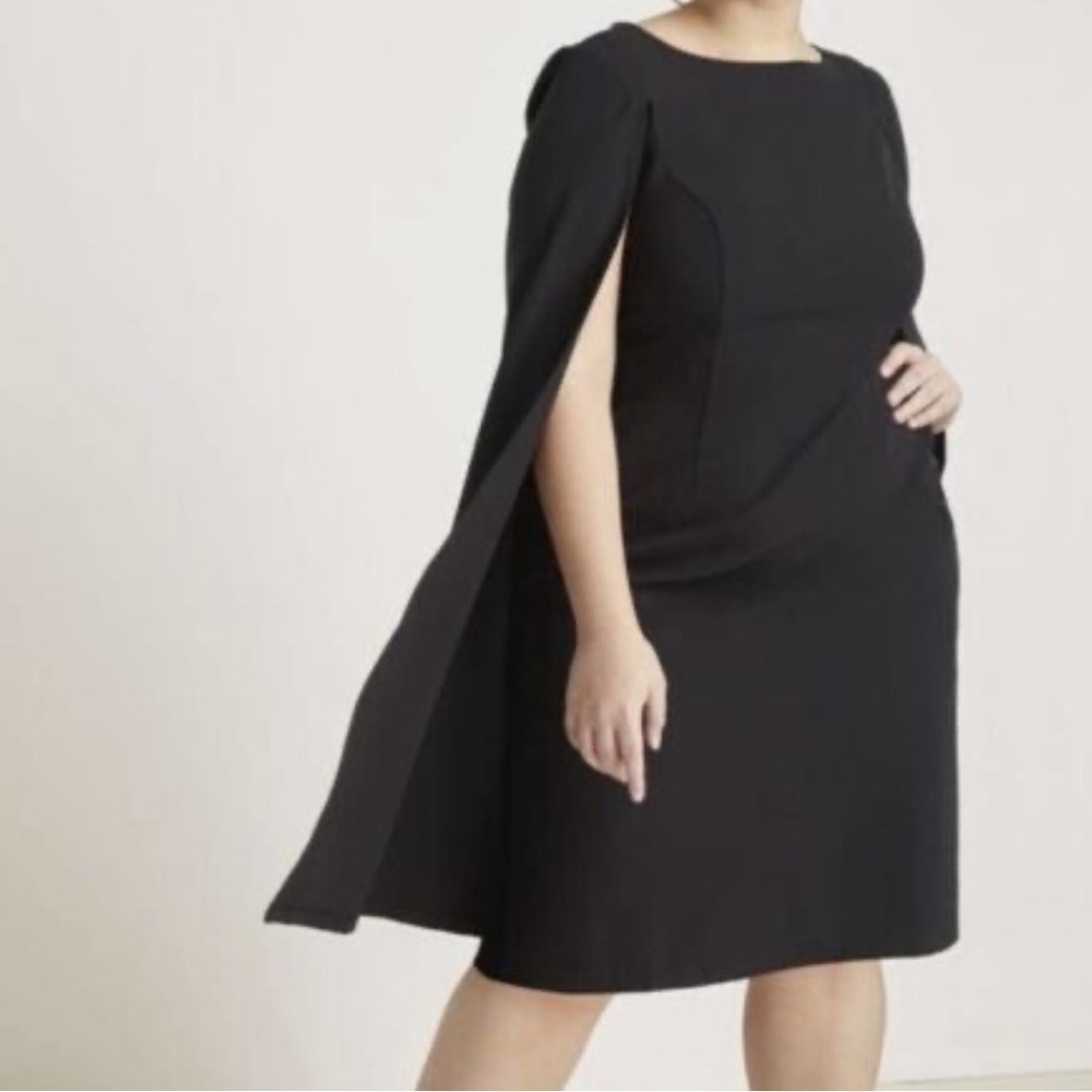 Trina Turk Black Cape Dress Size 4 NWT